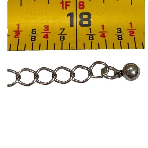 Silver-Tone Necklace Statement Art Deco Style Blue Rhinestones Avon Nina Ricci - Picture 6 of 7